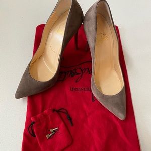 Christian Louboutin Pigalle Follies 100MM Suede Brown Pumps